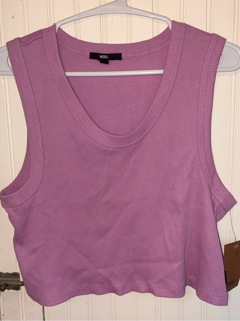 Vans Pink Ribbed Crop Tank - Picture 2 of 3